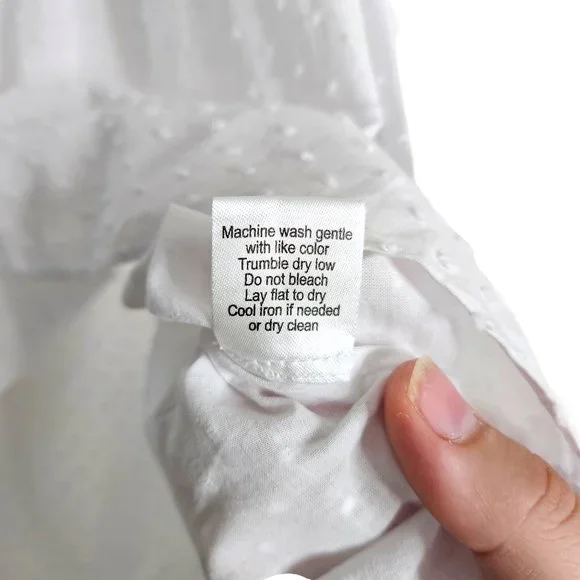 Hill House Athena White Sheer Swiss Dot Nap Mini Dress - Picture 10 of 13